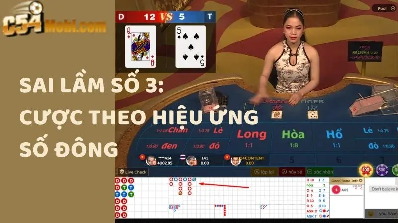 Sai lầm số 3: cược theo hiệu ứng số đông