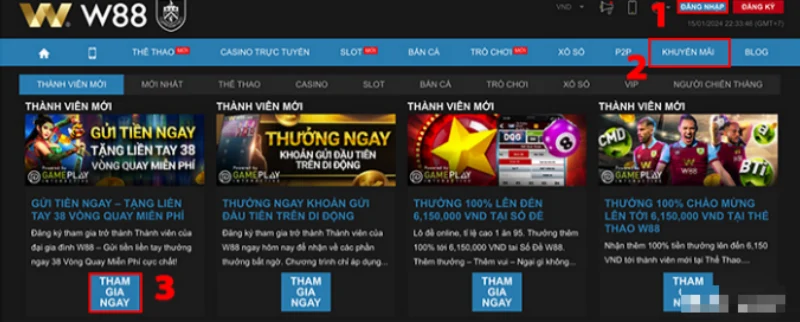 Thành viên cần tuân thủ điều kiện nhận khuyến mãi W88