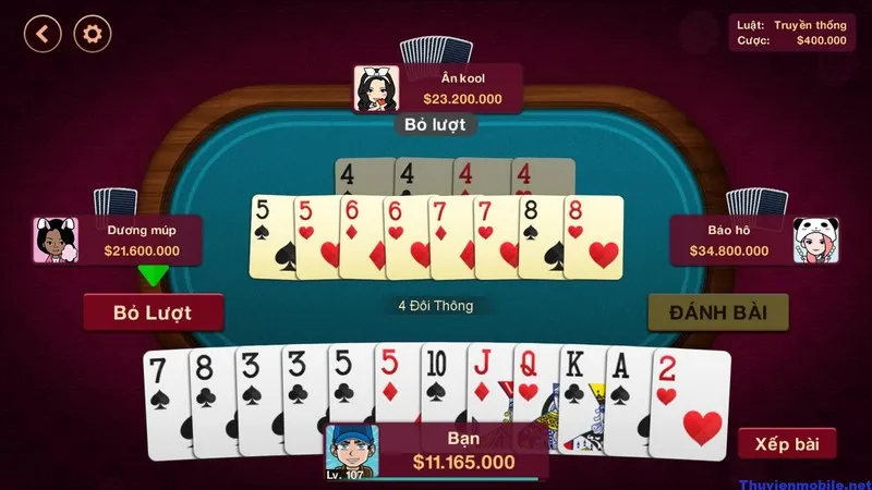 Tiến lên miền Nam là dạng game bài phổ biến tại các trang game online