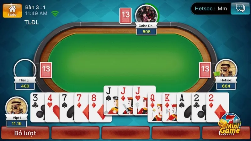 Chơi game tiến lên trực tuyến đem đến nhiều thuận lợi cho game thủ